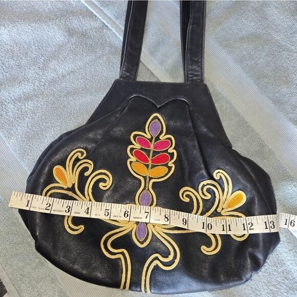 Italian Leather textured bag braccialini  bag shoulder VINTAGE - Picture 15 of 15